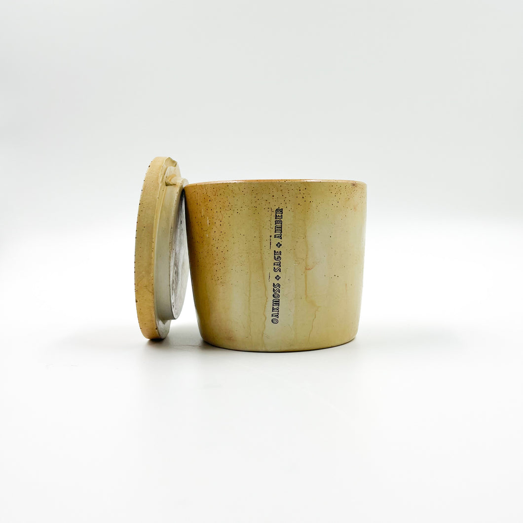 Oakmoss + Sage + Amber (two-wick / small)